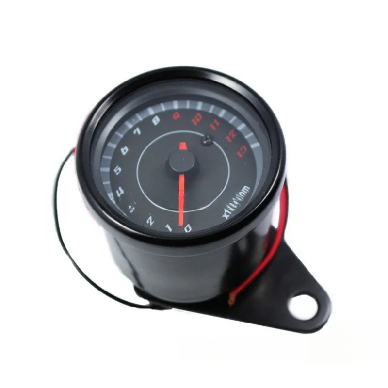 

Motorcycle Modified Inductive Tachometer Pointer Type Instrument retro Tachometer LED Dual Color Backlight 12V