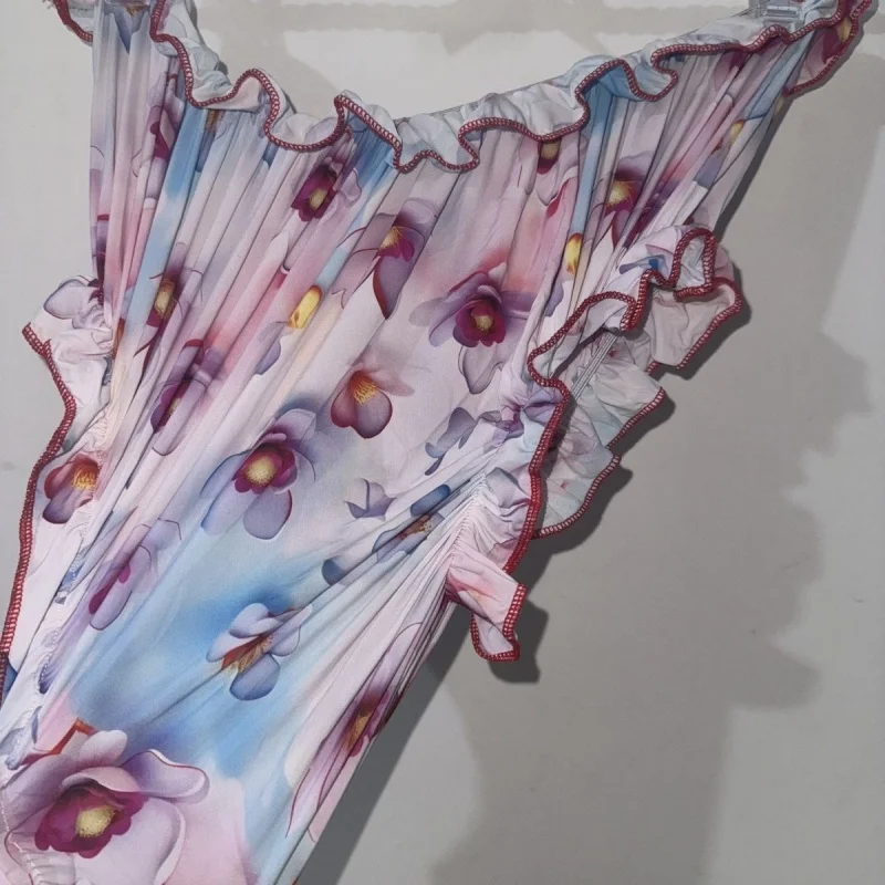 Celana Dalam Pria Lembut Sentuhan Halus Elastis Tinggi Unisex Mengkilap Motif Bunga Manis Seksi Ukuran Besar Sissy Pakaian Dalam Pesta Pribadi