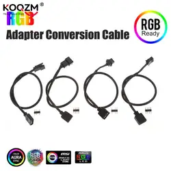 Motherboard RGB Adapter Conversion Cable 5V 3 Pin / 12V 4 Pin 30cm RGB Led Strip Light for PC Computer LED Light Strip Line