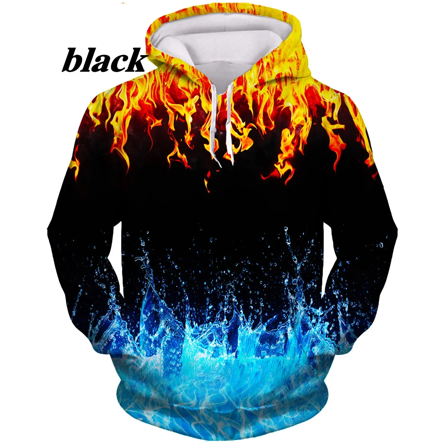 2024 venda quente 3d chama hoodies masculino/feminino moletom inverno outono oversized com capuz solto outwear pullovers