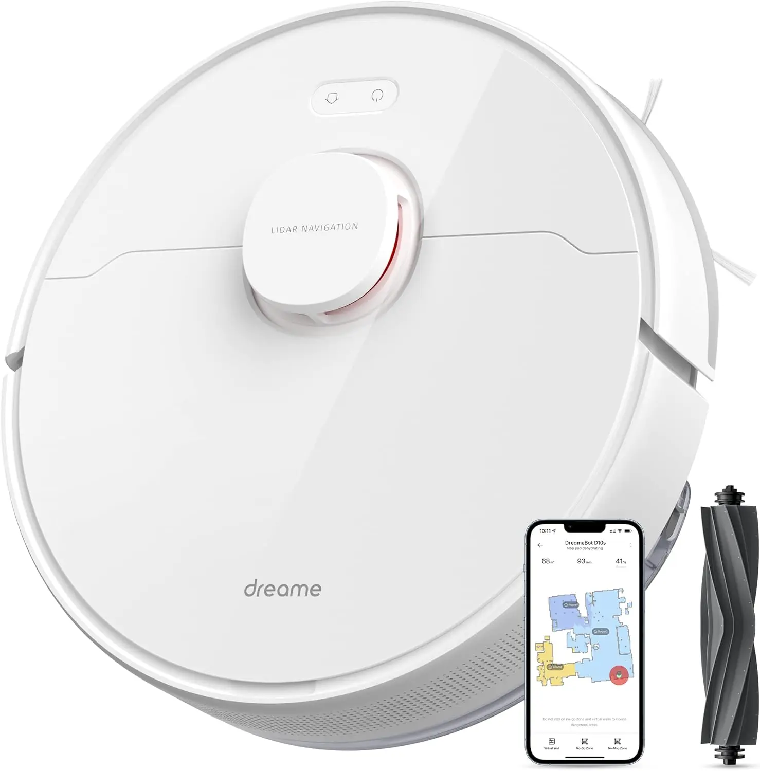 dreame10s vacuum robot aspirapolevere auto 5000Pa vacuum robot with LDS navigation, 280 minutes running time max, app control