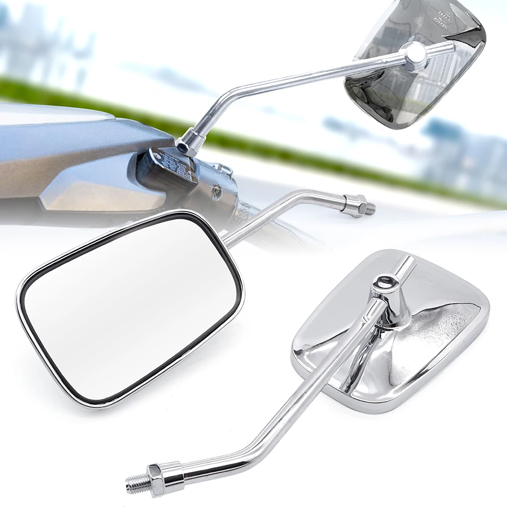 Motorcycle Accessories Classic Chrome Rear View Mirrors 10MM For Honda Rebel 250 Magna 750