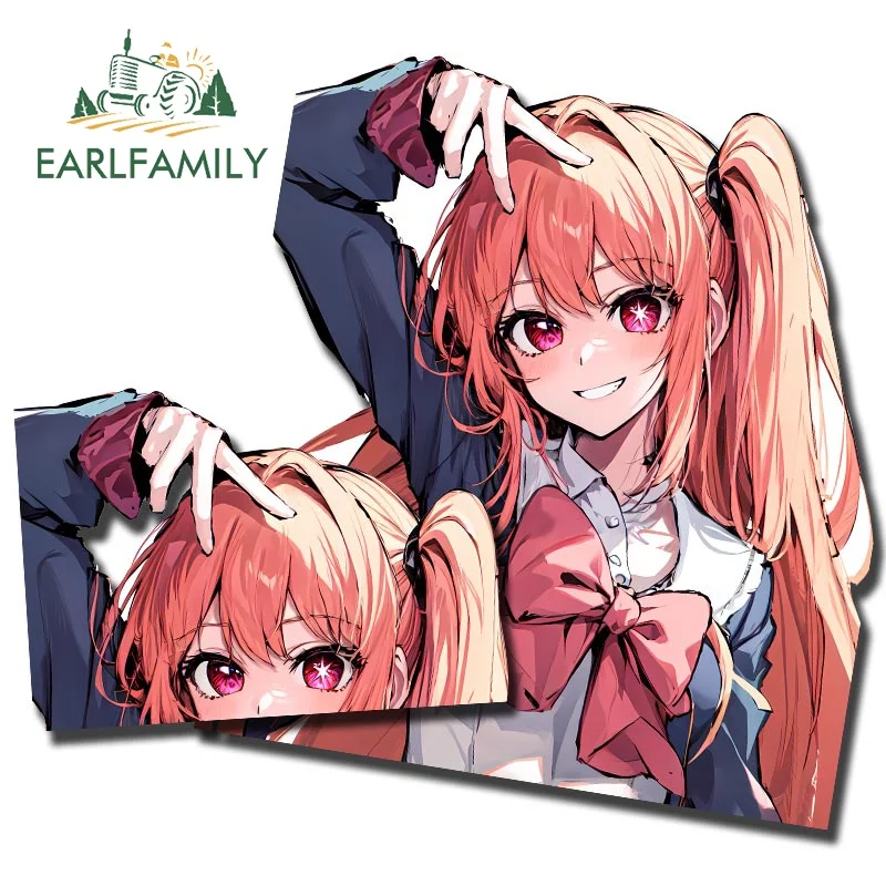 

EARLFAMILY 13 см Солнцезащитная аниме наклейка для автомобиля Kita Ikuyo Peeker мотоциклетная наклейка для холодильника Fanart водонепроницаемые товары для ноутбука и автомобиля