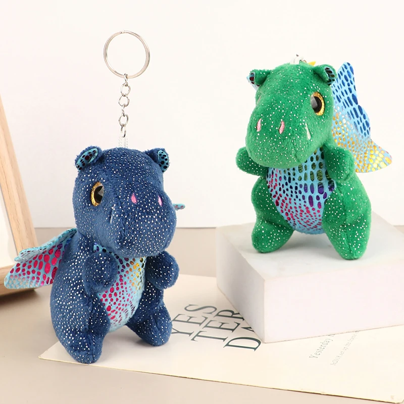 

2024 New Year Of The Dragon Cute Dinosaur Plush Toy Flying Dragon Pendant Soft Stuffed Doll Keychain Backpack Car Bag Key Ring