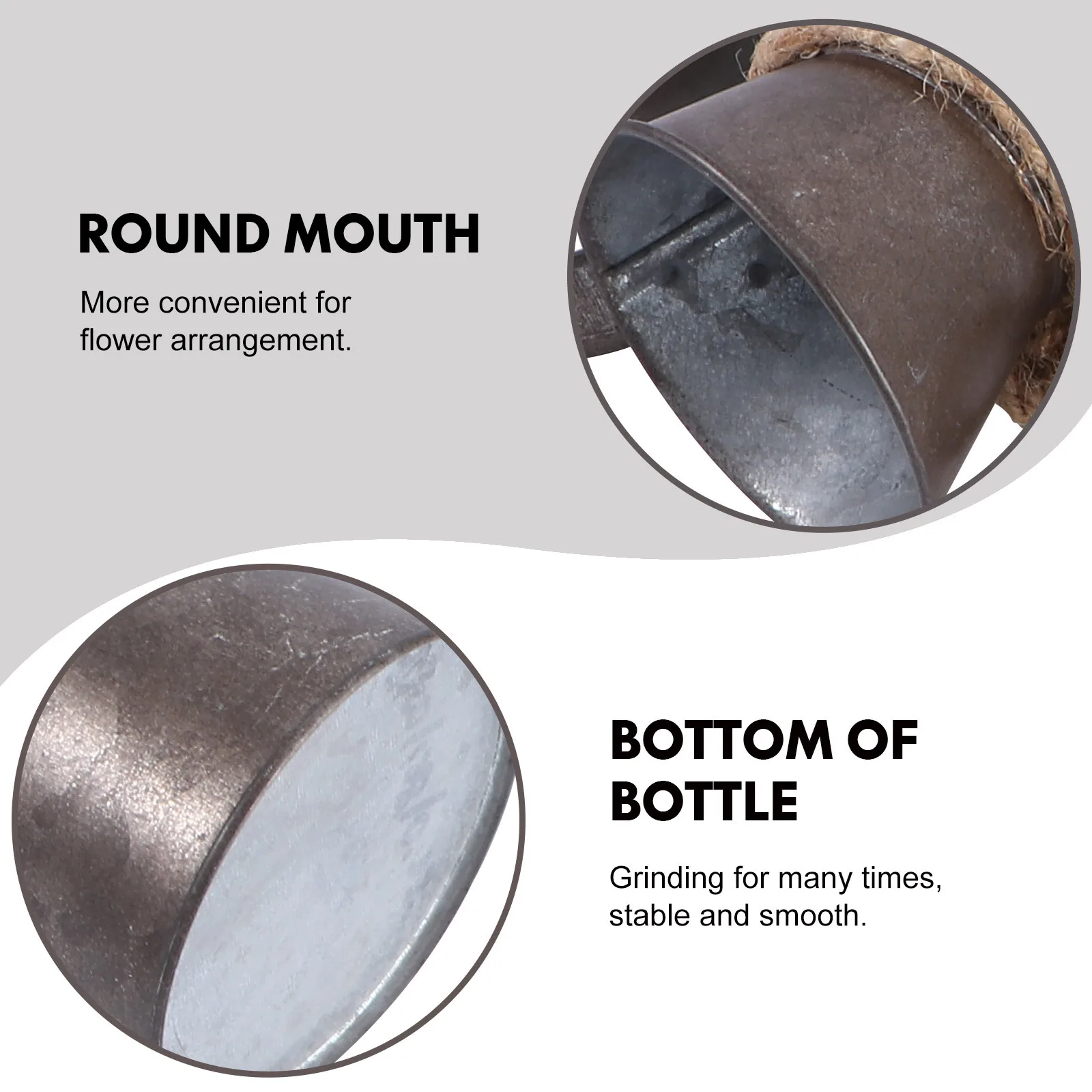 

2Pcs Iron Retro Flowerpot Vintage Style Flower Bucket for Window Sill Desk Decor Home Office Plant Container Flowerpot