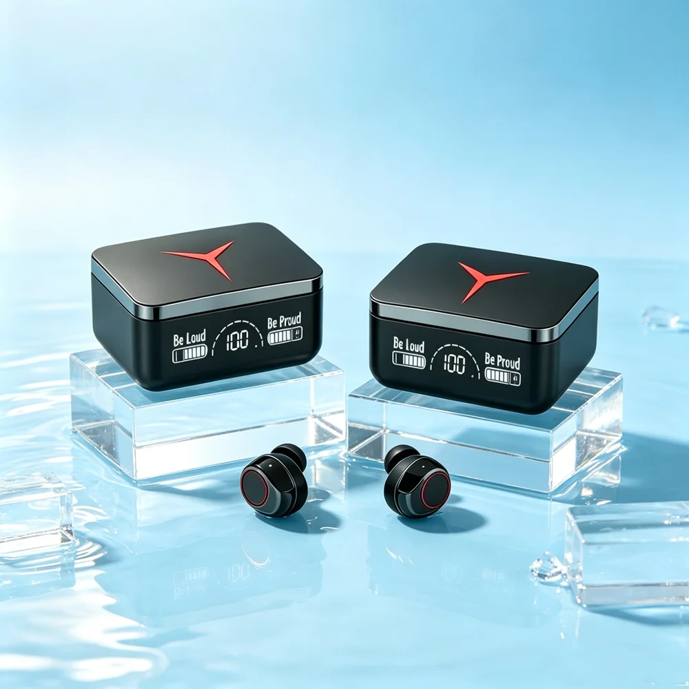 TWS Bluetooth Wireless Headphones with Large-Capacity Charging Case & Digital Display, Long Battery Life Gaming Earbuds