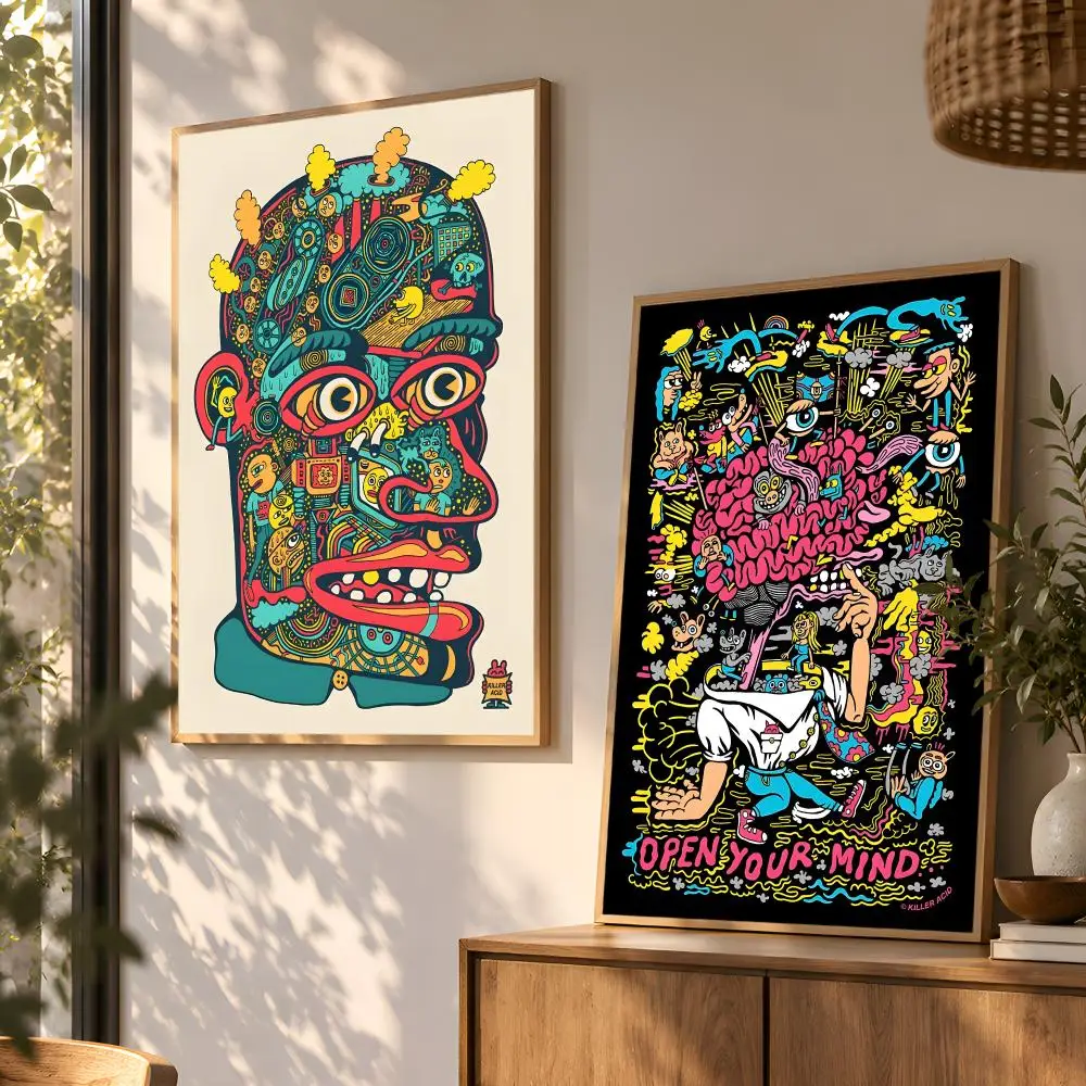 Anime K-Killer Acid Poster Wall Art Home Decor Living Room Bedroom Office Dorm Apartment Gift