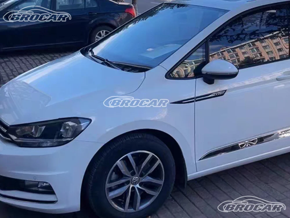 لفولكس واجن توران L 2016 17 18 19 20 21 22 2023 مصنع 4 شعار الحركة مصنع الباب الجانب شعار ملصق غطاء شريط الكسوة