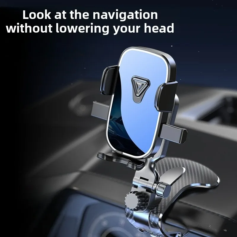 360 Rotatable Car Phone Holder Dashboard GPS Mount with Crocodile Clip Universal Auto Interior Navigation Bracket