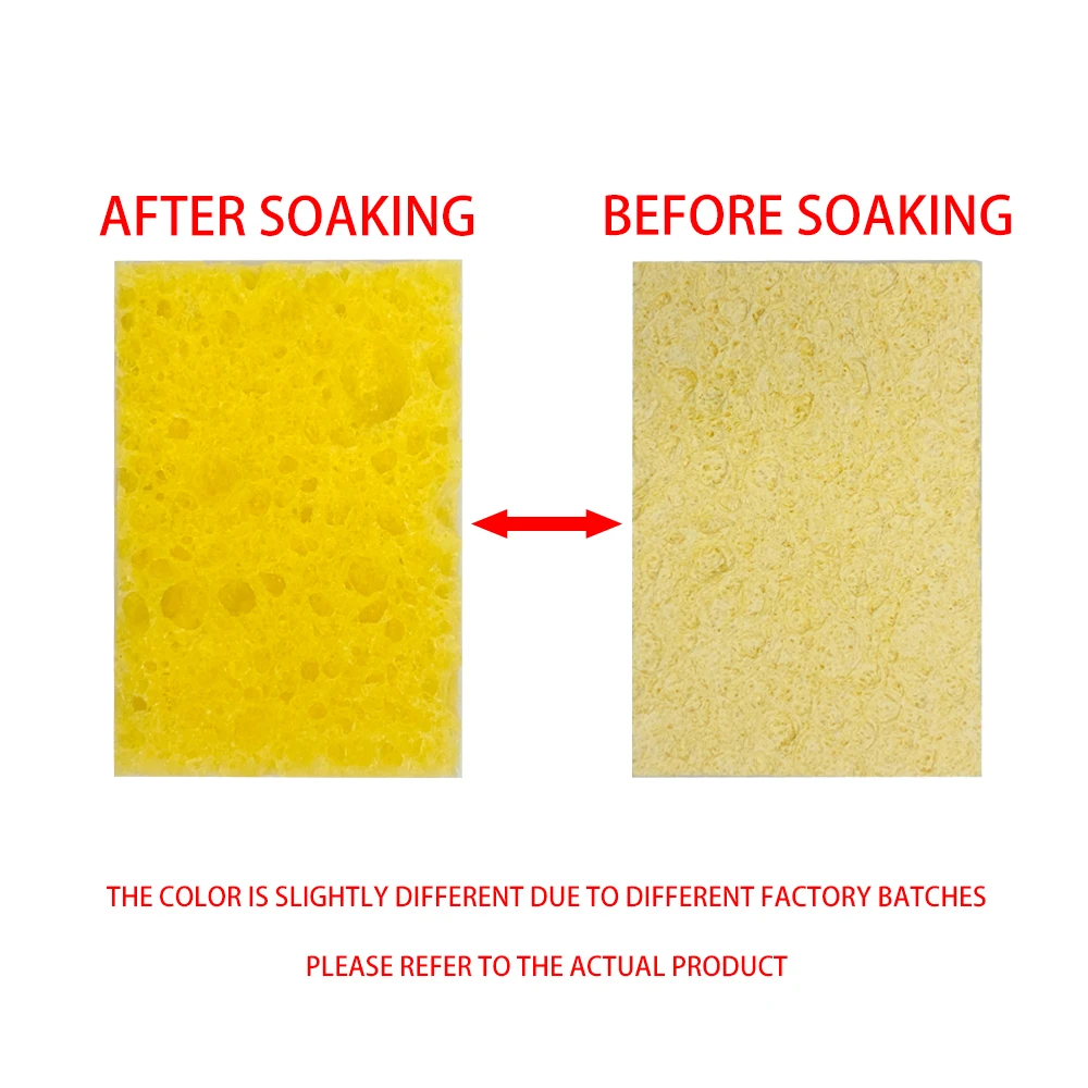 10pcs Soldering Iron Tips Cleaning Sponge Cleaner High Temperature Enduring Condense Sponge for Welding Tips Cleaining Tool