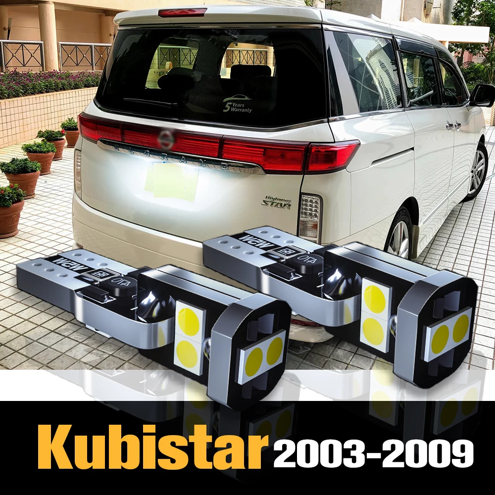 2pcs Canbus LED License Plate Light Lamp Accessories For Nissan Kubistar 2003-2009 2004 2005 2006 2007 2008