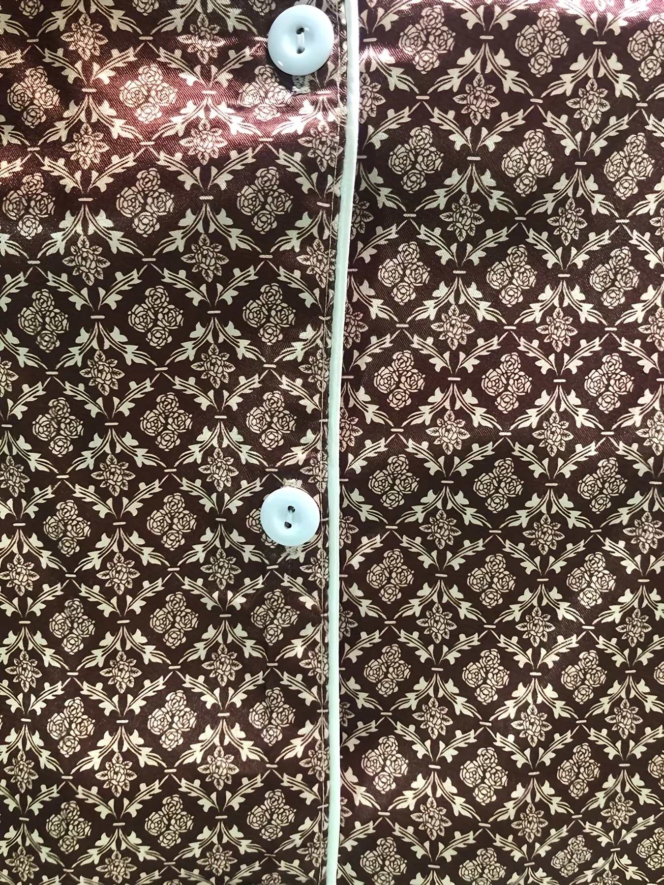 Set Piyama Panjang Retro Motif Musim Gugur untuk Pria, Sempurna untuk Gaya Kasual Musim Gugur/Dingin, Pola Geometris, Lengan Panjang, Kancing Depan