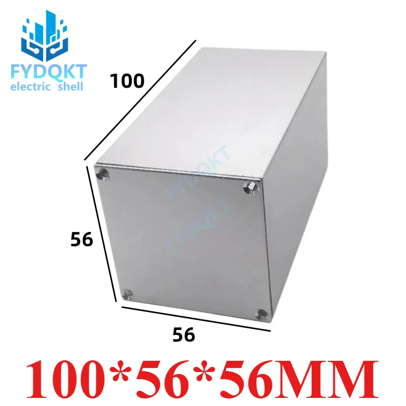Square alloy Aluminum profile shell integrated aluminum  PLC industrial control circuit board box 100x56x56mm