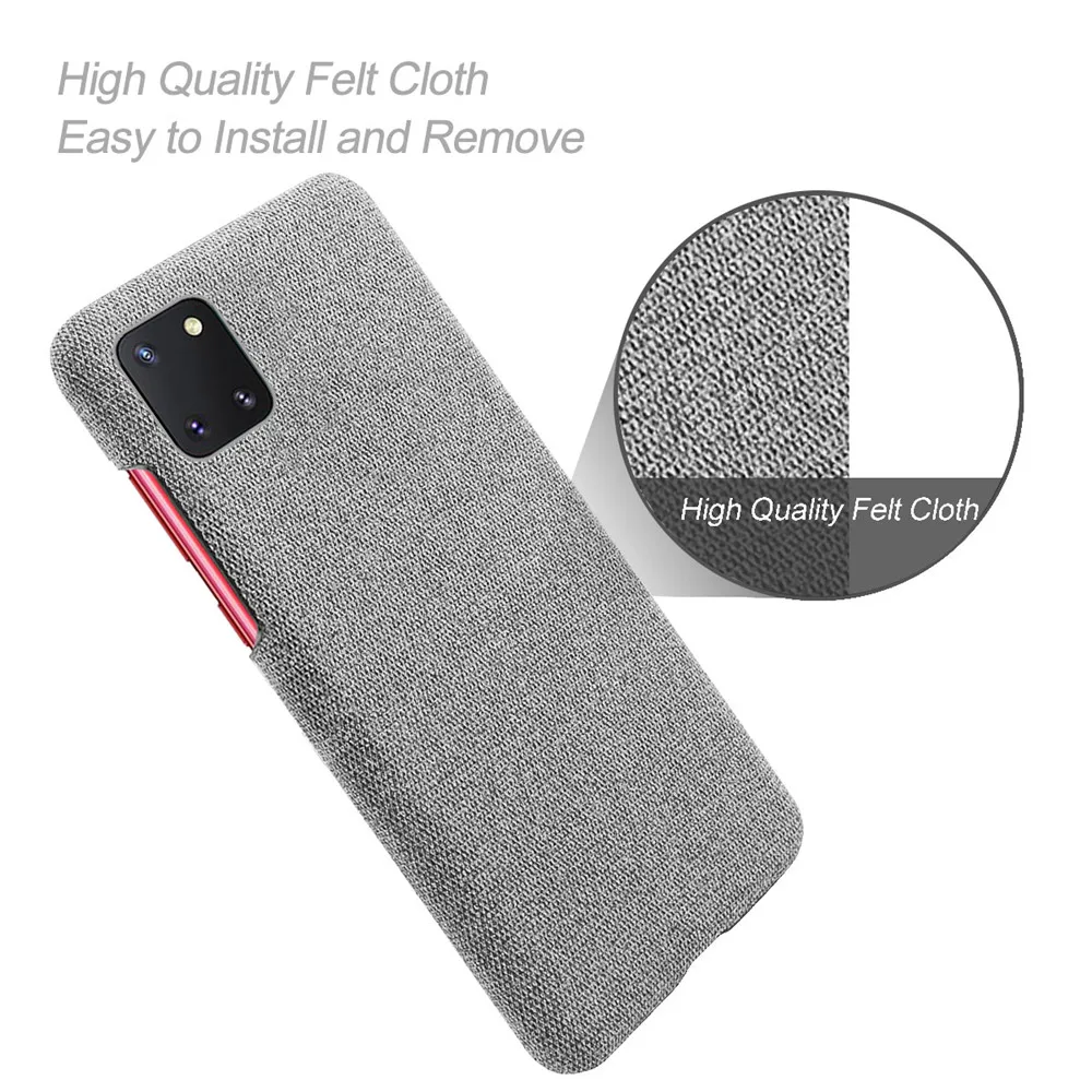 

Anti-slip Ultra Thin Fabric Cloth Case For Samsung Galaxy Note 10 Lite Phone Bag Fitted Cover For Samsung Note10 lite A81 M60S