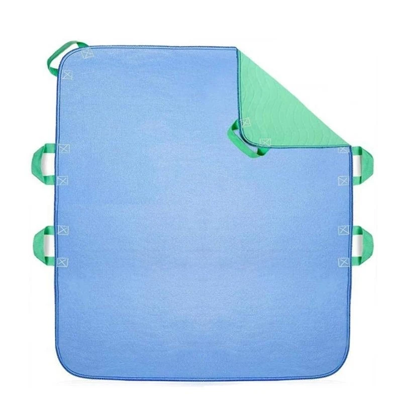 M89F Positioning Bed Pad with Handles Incontinence Bed Pads Washable Reusable Pads for Elderly Bedridden Transferring