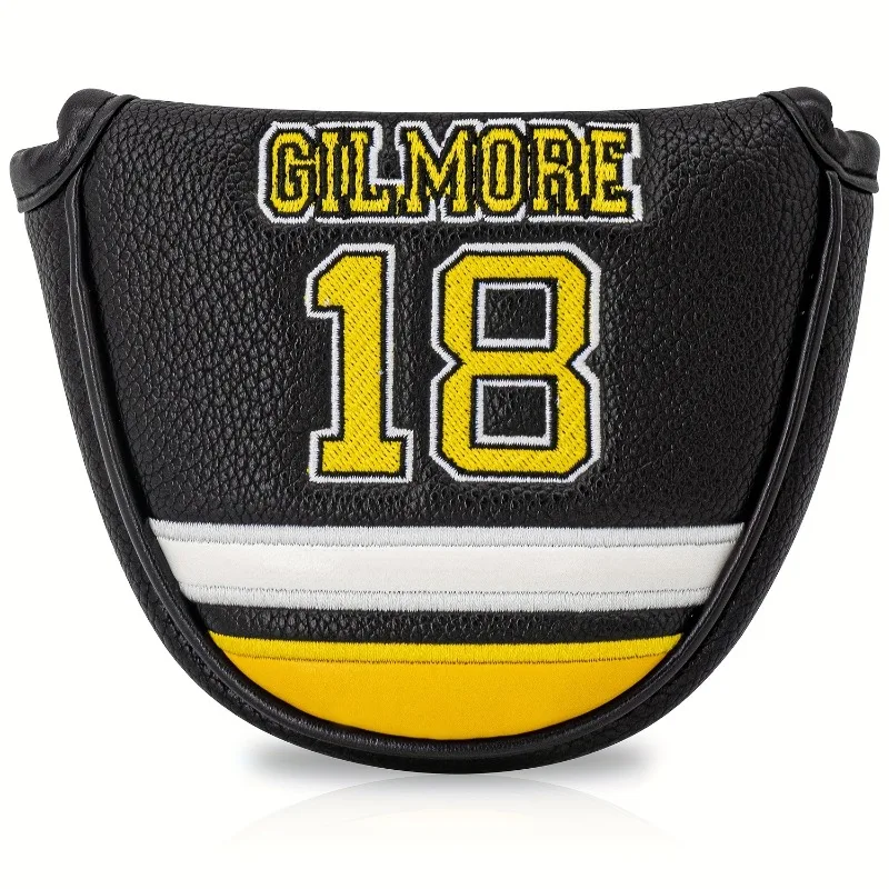Golf Half-Round Putter Protective Cover - Waterproof Fabric with Digital Embroidery Design, Fits Most Standard Putters