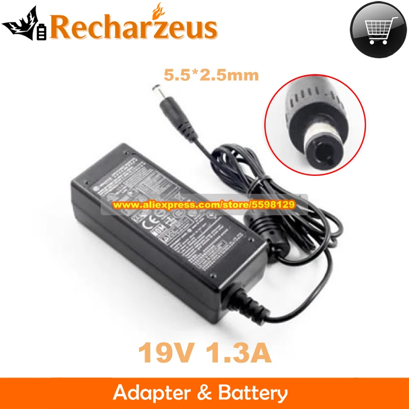 Original ADS-40SG-19-3 AC Power Adapter 19V 1.3A 25W Laptop Charger for HOIOTO ADS-40SG-19-3ADS-40SG-19-3 19025G 5.5*2.5mm