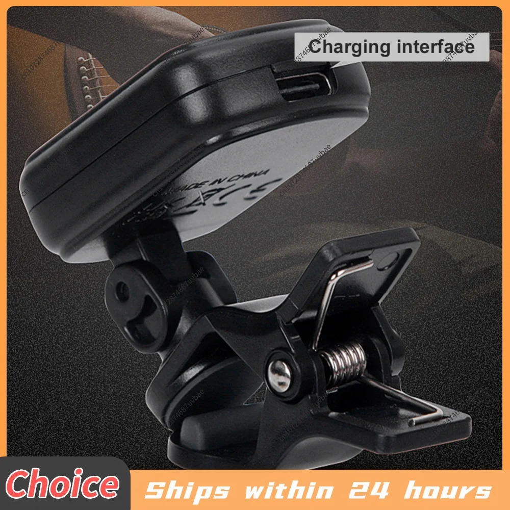 Guitar Tuner Foldable Rotatable Digital Electronic Tuner Electric Guitar Tuner for Acoustic/Electric Guitar Ukulele Violin Bass