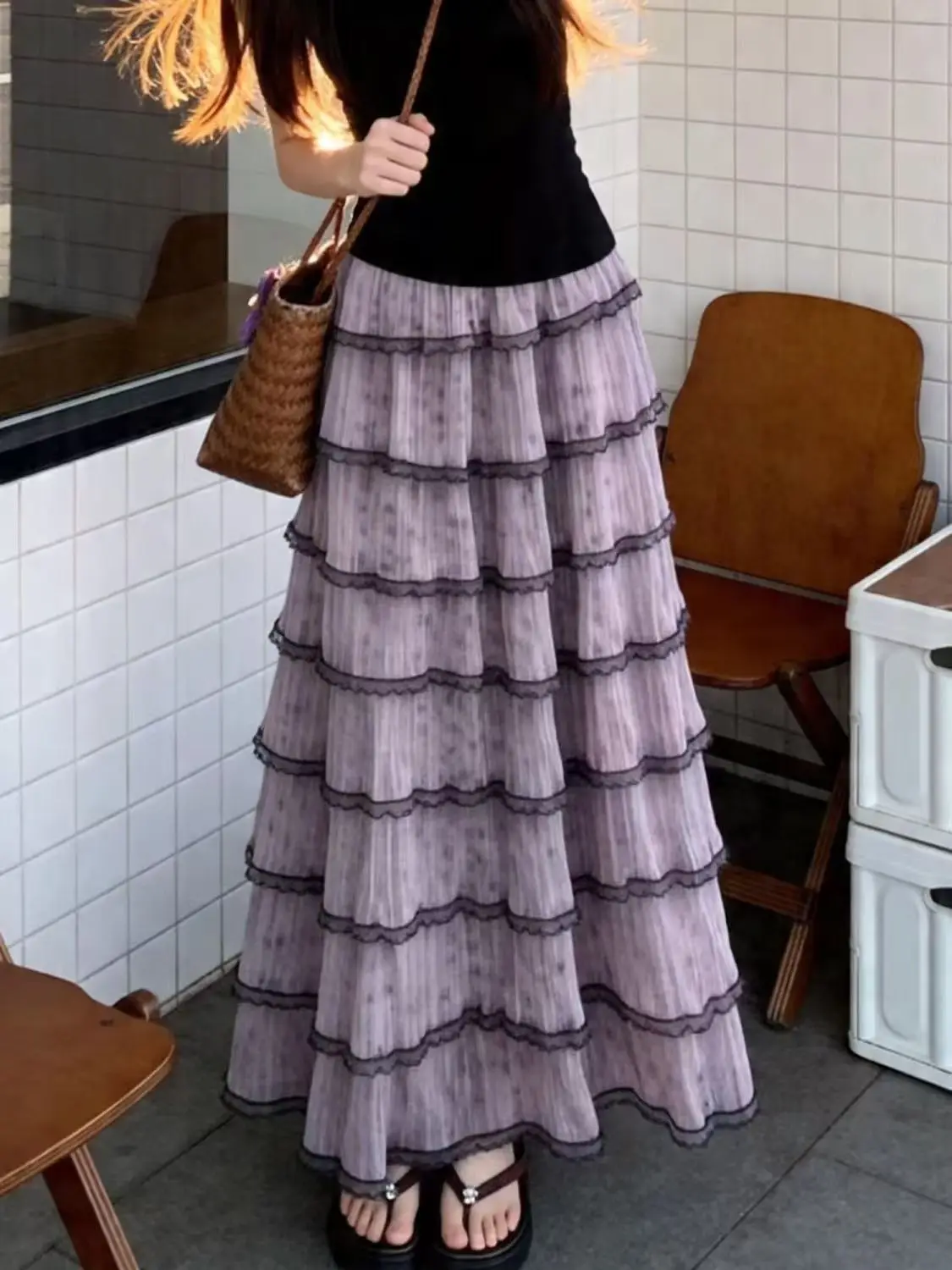 Sweet Skirt Women Clothes Chic Gauze High Waist Jupe 2026 Faldas Mujre De Moda Slim Fit A-line Saia Fashion Cute Summer Skirts