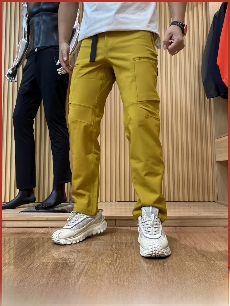 

Высококачественные мужские брюки-карго в клетку Fce Soft ell, осенне-зимние термобелье с полным клеем, 3D пошивные модные прямые брюки...