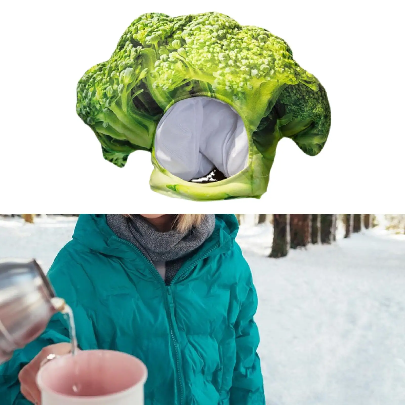 

Cosplay Costume Hat Broccoli Best Gifts Cute Soft Creative Full Headgear Cap