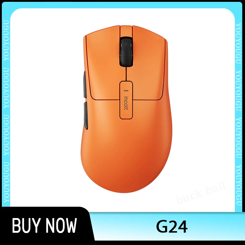 Ironcat G24 Esports Mouse 8k Hot Swap 2.4g Wireless Light Weight Custom Paw3395 Mouse Pc Gamer Office Desktop Mouse Gifts