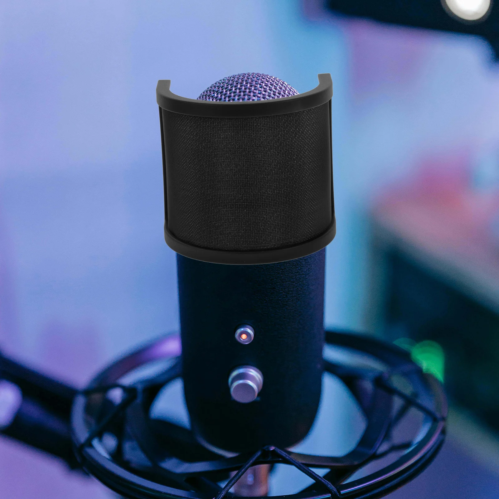 

U Shape Double Layer Pop Filter Mic Windscreen Shield for Studio Recording Microphone Noise Isolation and Clear Audio Quality