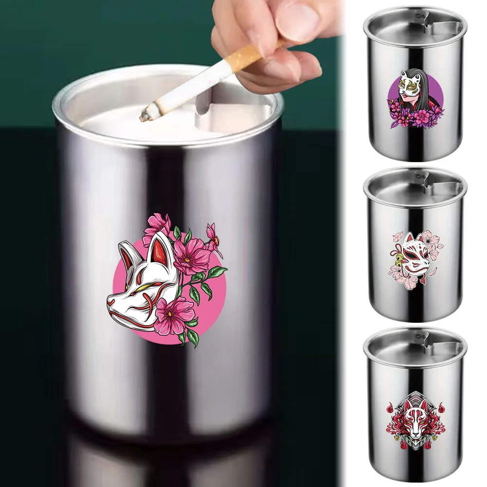 Fashion Cool Ashtray Mask Series Cigarette Smoking Outdoor Portable Cleaning Ashtray with Lid Gadgets Cigarettes Men Ashtray New