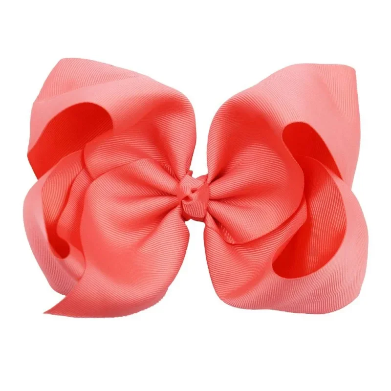 20Pcs 8inch Hair Bows Clips Boutique Grosgrain Ribbon Big Large Bows Alligator Hair Accessories For Baby Girls Teens Kids