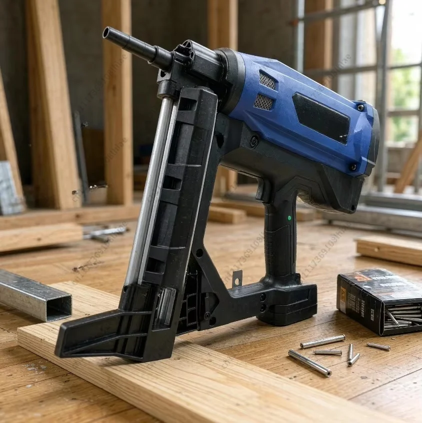 GSN50/GSN50E Gas Actuated Nail Gun, Cordless Concrete Steel Nailer for Construction, Heavy Duty Portable Power Tool