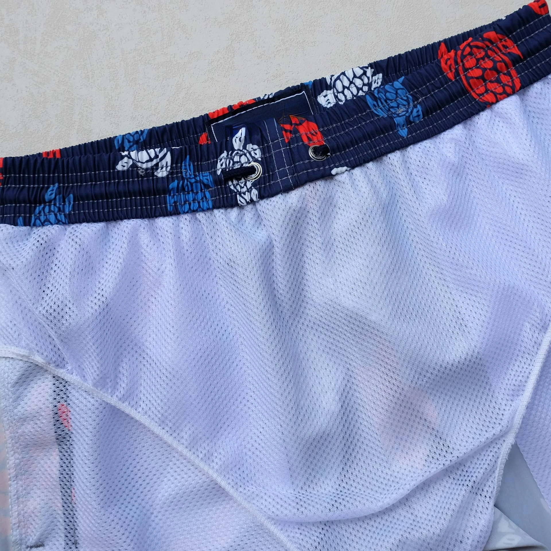 Bañador de tortuga marina para hombre, pantalones cortos de playa de secado rápido con forro de malla y bolsillos, bañador de surf para verano