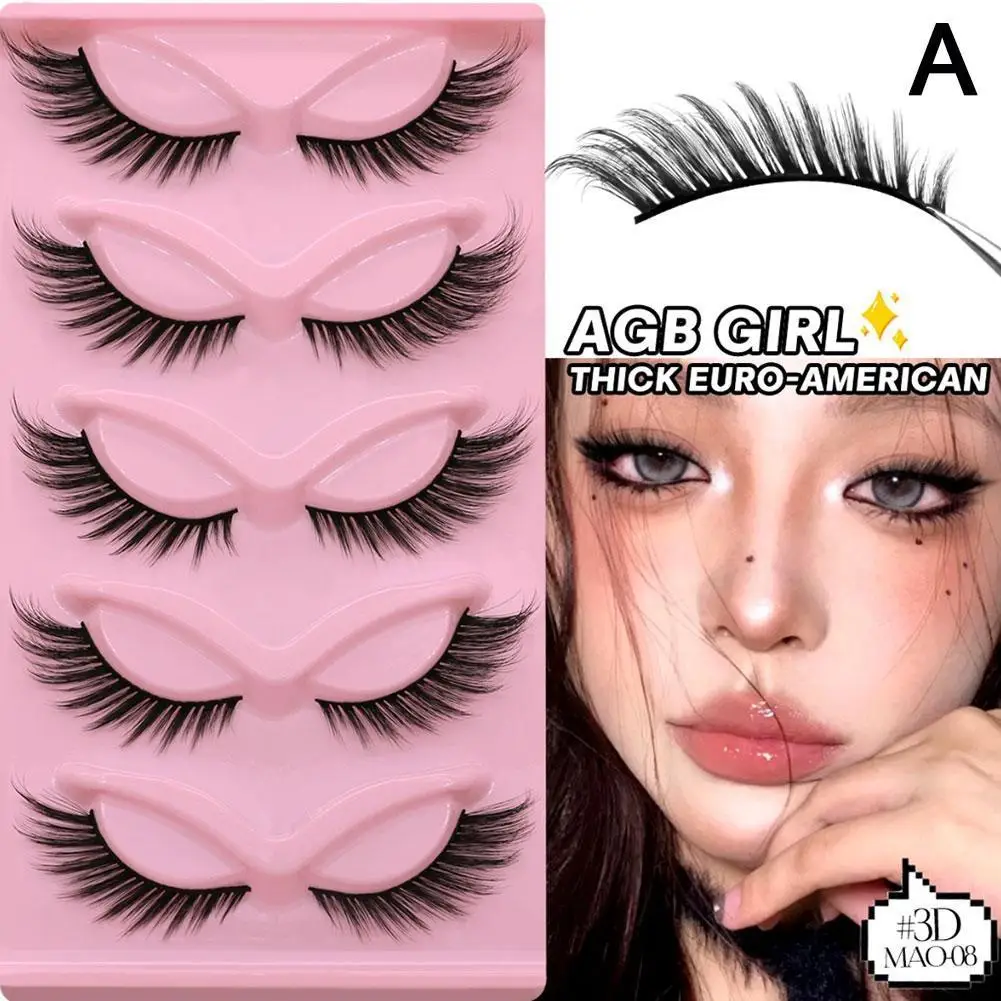 Cat Eye Lashes Mink Eyelashes 3D Curl Winged Natural Realistic Messy End Eye Elongated Thick False Eyelashes Soft Fake Lashe