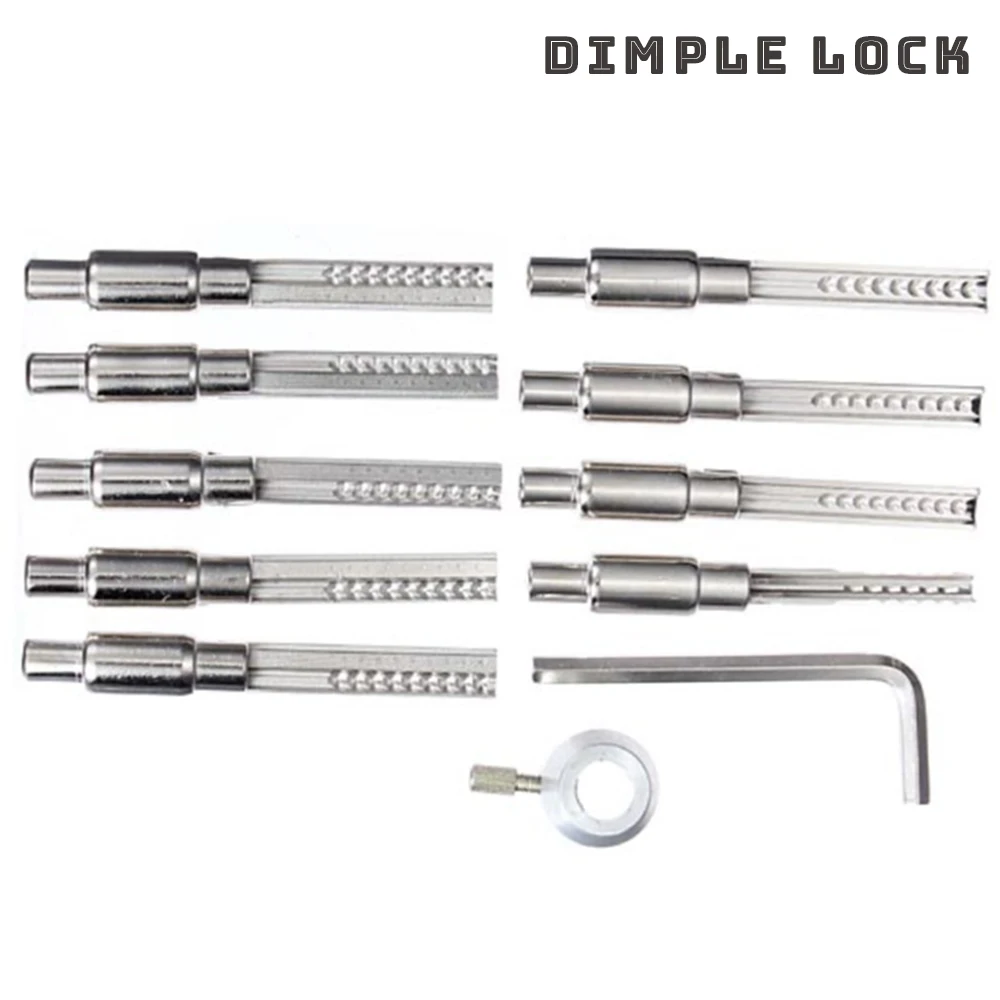 Dimple Lock Bump Gun Pin Bump Key Includes 10 Universal Blades For The Measurements Of Most Basic Dimple Pin Cylinders