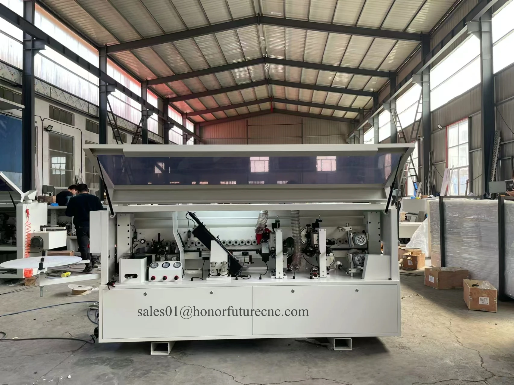 Small Automatic Edge Banding Machine Straight Edge Bander Machine with Trimming