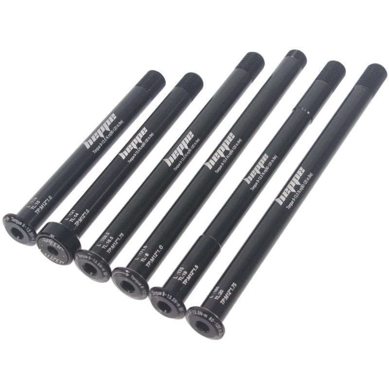 HEPPE MTB Road Bike Skewers Front Fork Thru Axle 12x100 12x110 Rear Hub Thru Axle 12x142 12x148 M12xP1.0/P1.5/P1.75 Bike Parts