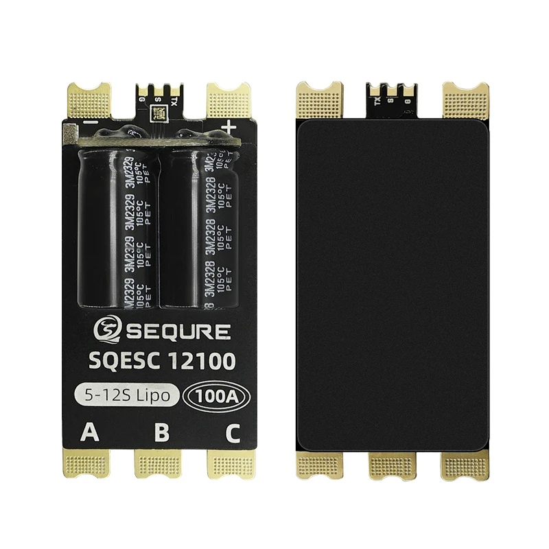 SEQURE 12100 Brushless Electric Speed Controller Onboard RGB LED Color Light Settings 5-12S ESC Suitable for RC Car  Airplane