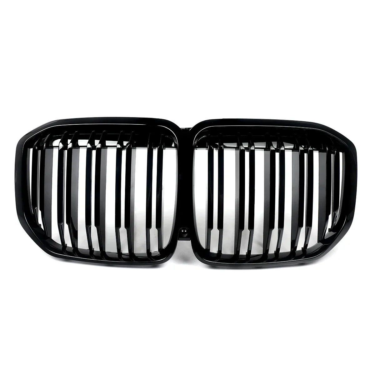 MAGICKIT Front Bumper Grille Grill Dual Slats Gloss Black For 2019-2022 BMW X7 G07 M50i Car Accessories