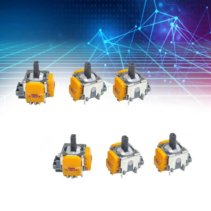 6PCS Joysticks With Screwdriver Kit For PS5 Game Console Joysticks Hall Electromagnetic Adjustable Joysticks Repair Set Durable