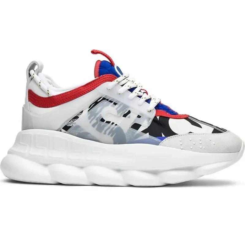 الرجال النساء مصمم أحذية منصة أحذية رياضية المطاط الجلد المدبوغ الثلاثي أسود أبيض بلويت الذهب الأحمر الكرز المدربين عارضة