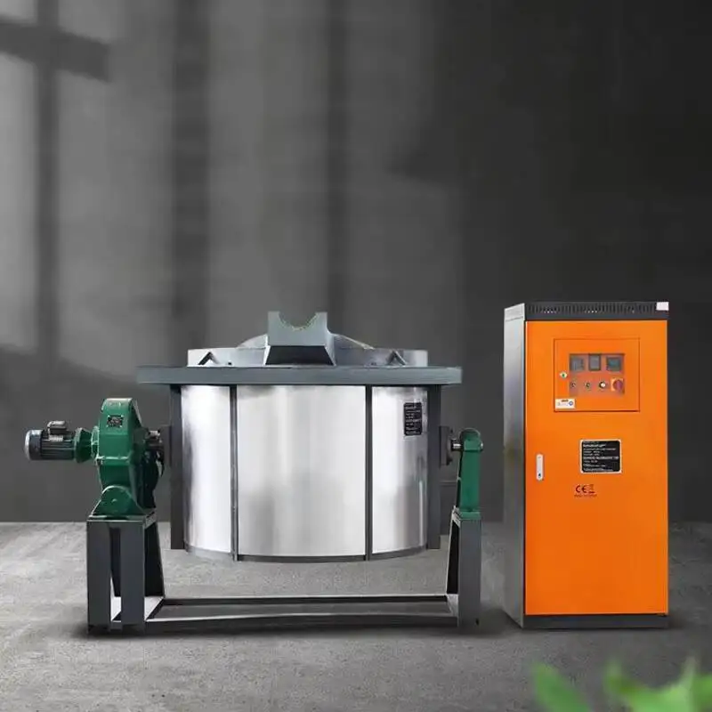 Medium Frequency Industrial Aluminum Induction Furnace for Ingot Casting 50 kg 100 kg 150 kg