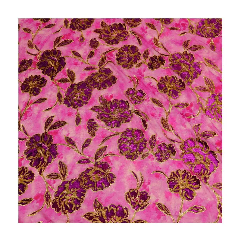 Woven velvet brocade jacquard digital printed fabric high-end dress and cheongsam