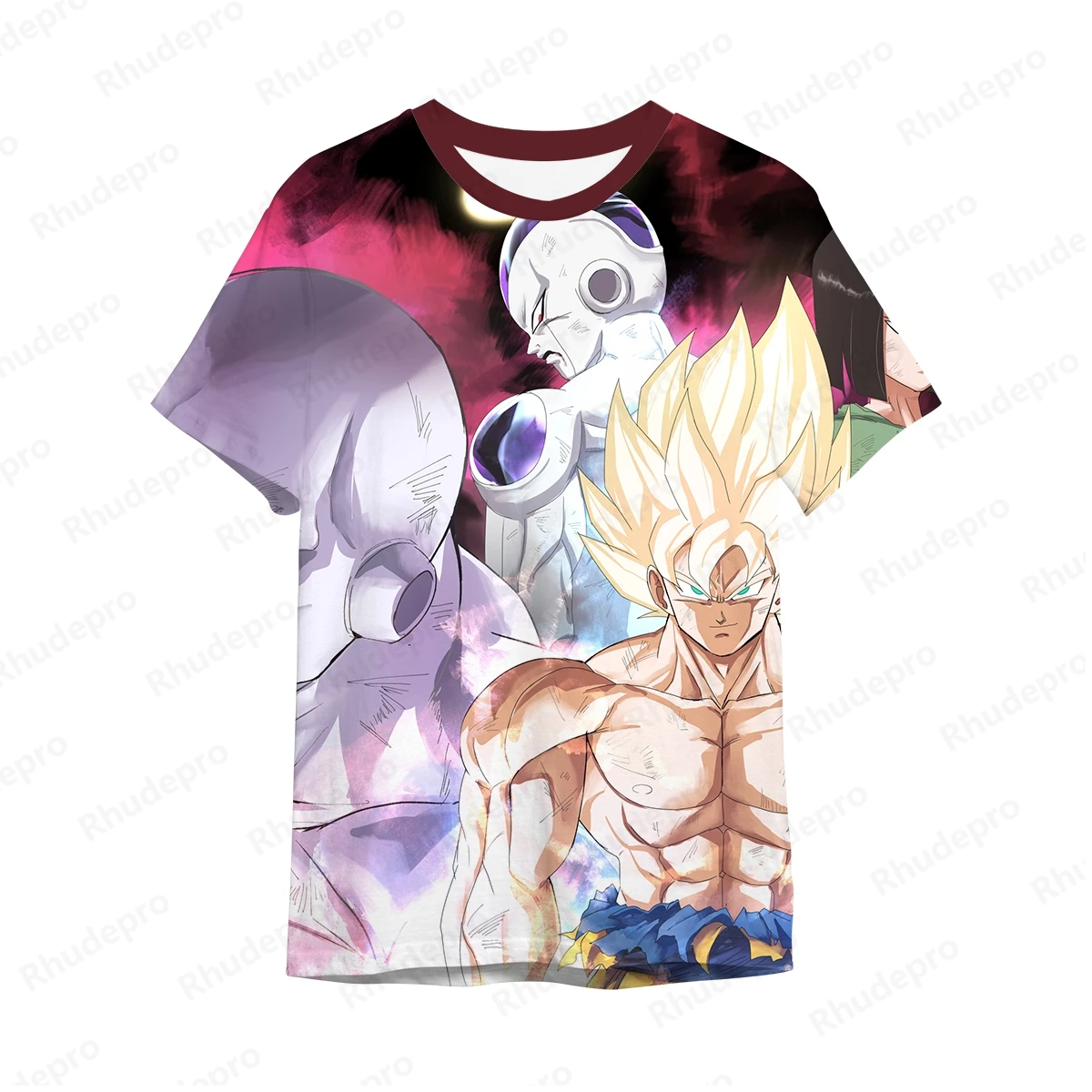 T-shirt estampada 3D Dragon Ball dos homens, Goku, Hip Hop, Cosplay, alta qualidade, manga curta, novo, moda Y2K, 5XL