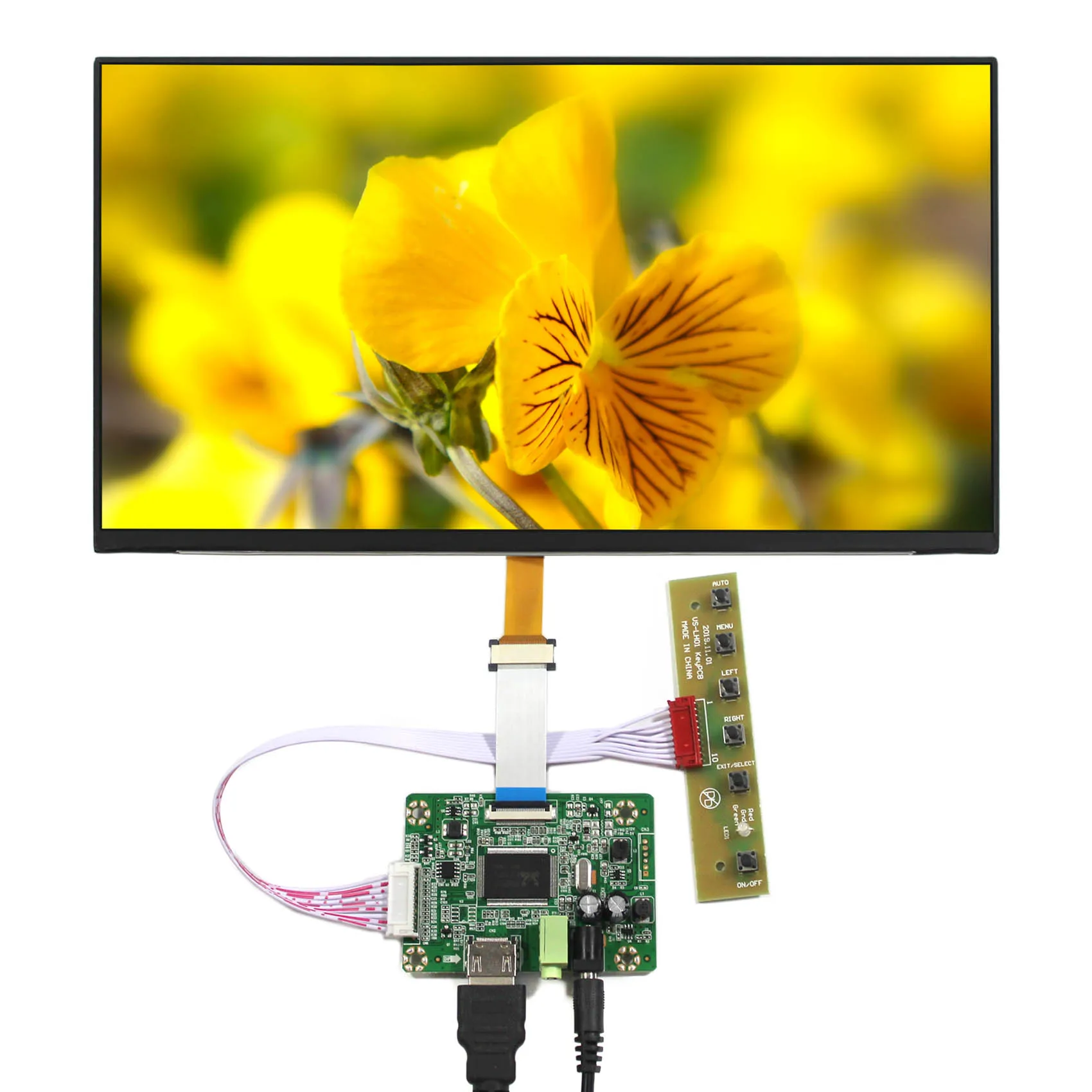 Outdoor 500Nits Ips Panel Mini Video Screen With Lcd Controller Board 30Pin Edp 1920X1080 Lcd Panel 13.3Inch Tft Lcd Display