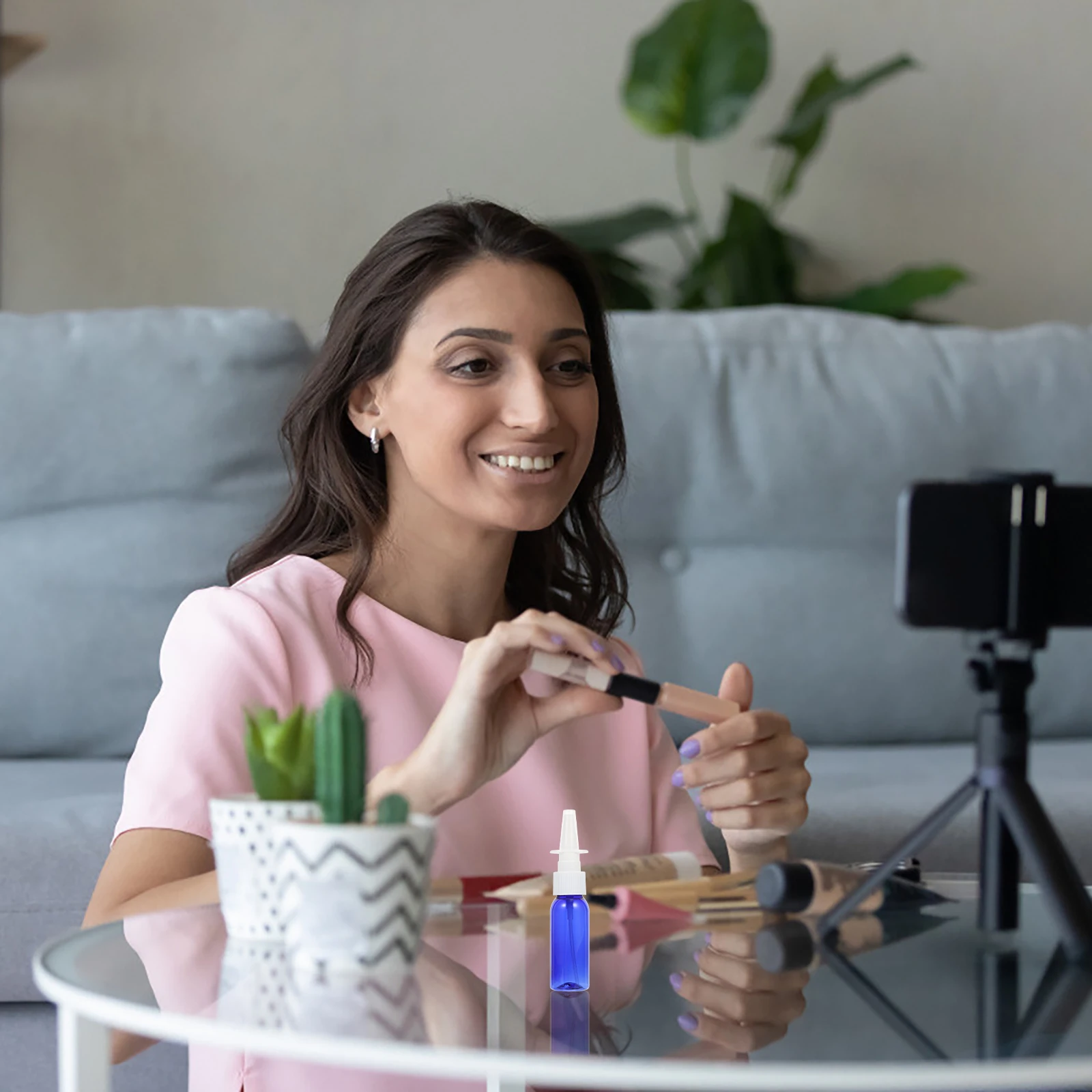 

8 Pcs Nasal Spray Bottles Refillable Glass Containers for Home Travel Liquid Sprayers Thick Essential Oils