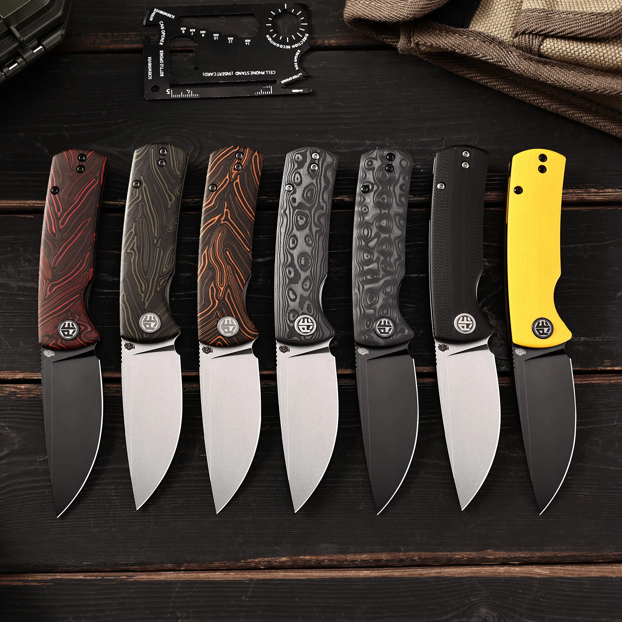 Petrified Fish PFP01X Small Folding Knife Mini Lightweigh Pocket Knives Fishing 14C28N Steel G10 Ball Bearing edc Tool