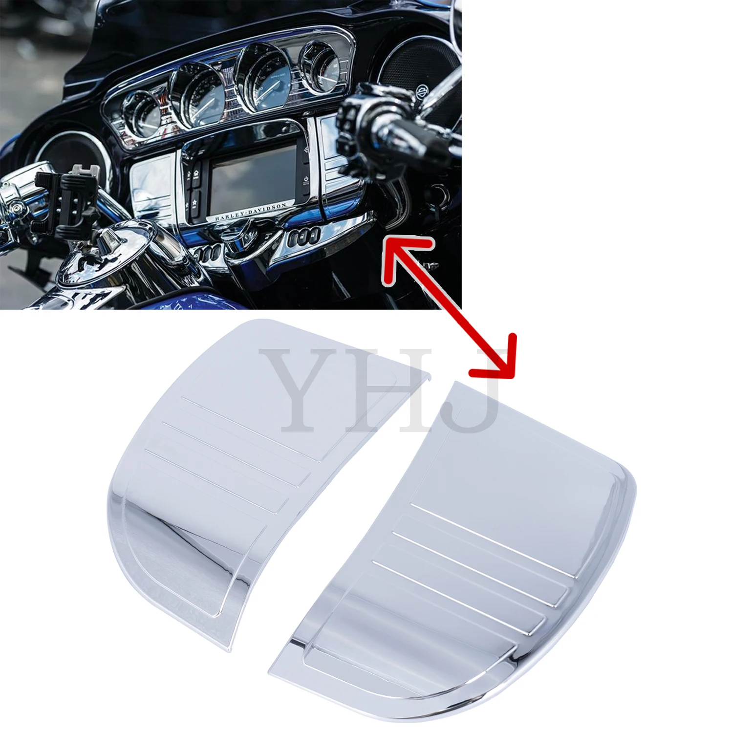 

Tri Line стерео накладка для мотоциклов Harley Touring 2014-2022 модели FLHX FLHTK Electra Street Tri Glides 2014-2018 Chrome