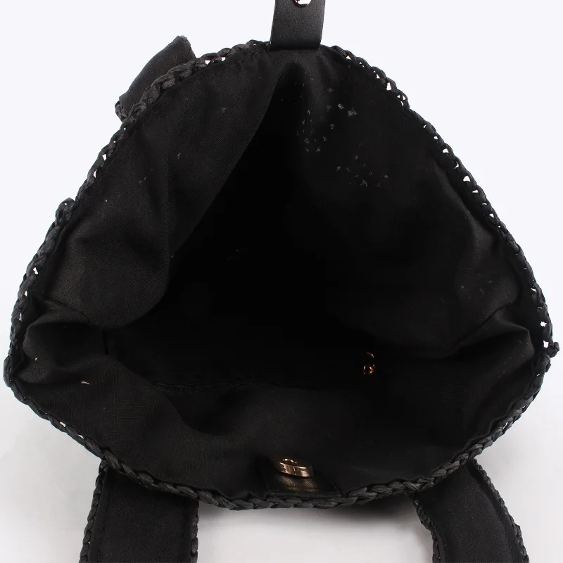 New Arrival Women Bohemian Knitting Handmade Weave Shoulder Bag Fashion Casual Colorful Smiling Face Pattern Versatile Handbags