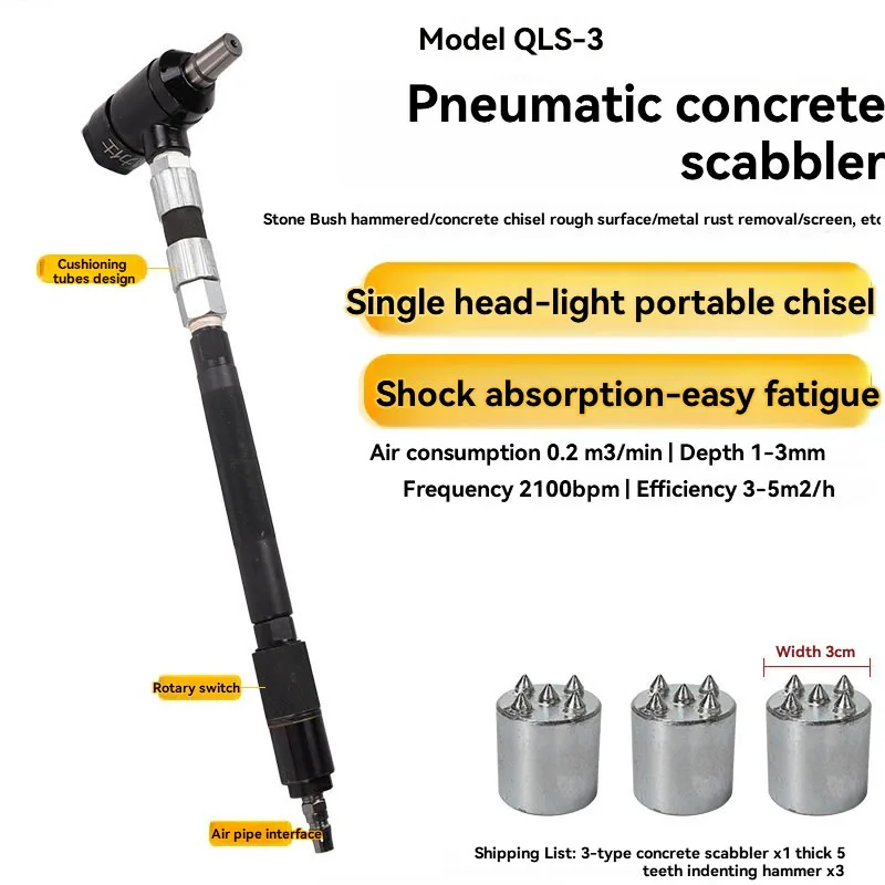 Pneumatic Hand-held Chiseling Machine, Wall and Bridge Alloy Chiseling Hammer, Concrete Single Head Chiseling Machine