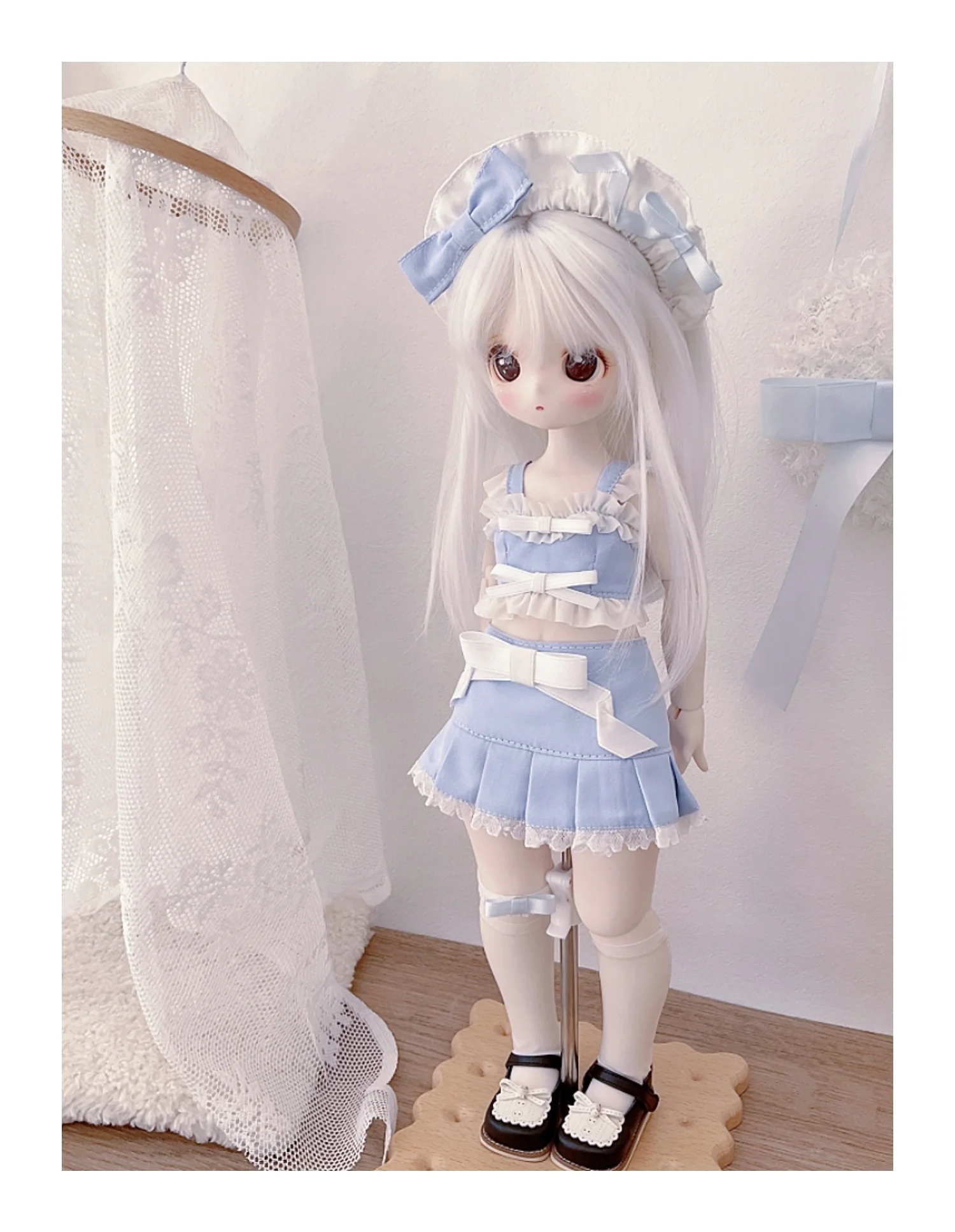 BJD doll clothes suitable for 1/4 size cute doll clothes maid skirt BJD doll clothes 1/4 set doll accessories