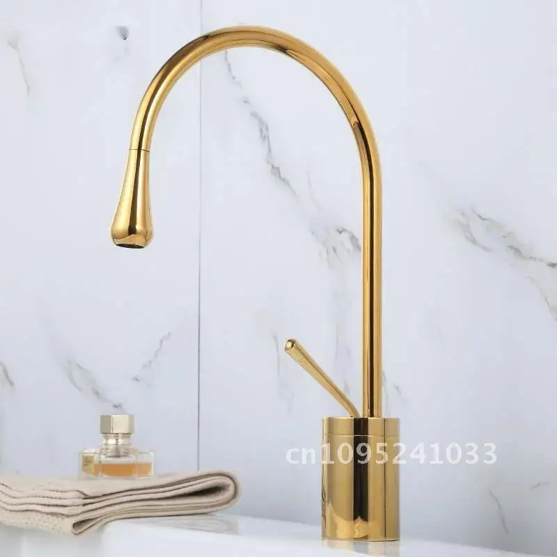 Allcopper Nordic Faucet Light Luxury Bathroom Washbasin Mixer Rotation Mixer And Hot Cold Simple Frap Bath